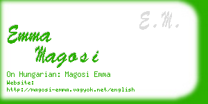 emma magosi business card